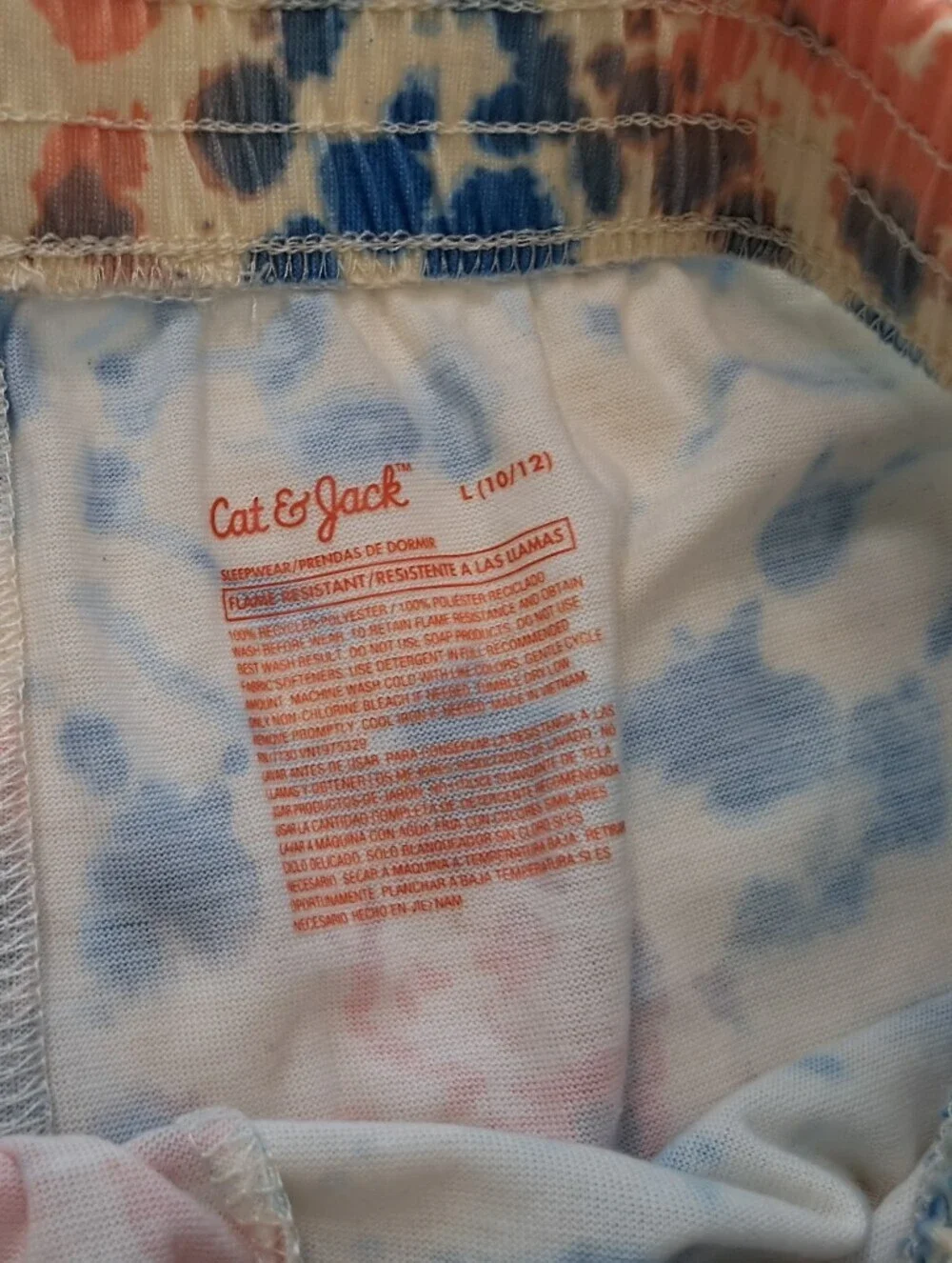 Cat & Jack Tie-Dye Pajama Shorts in Cream, Blue & Orange